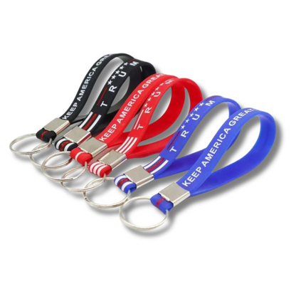 Trump 2024 Keep America Great Silicone Key Rings (4 Colors)