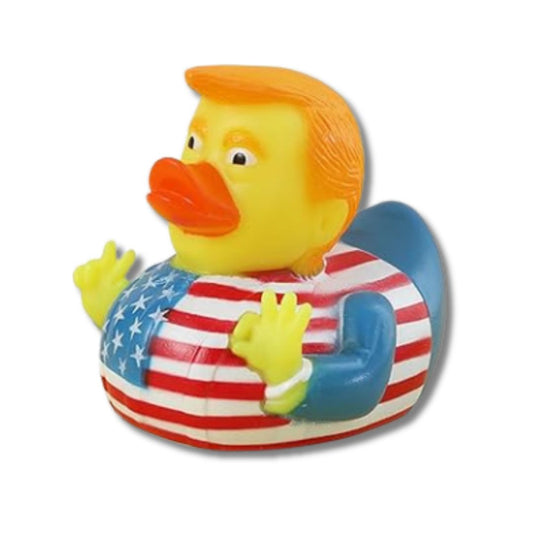 Patriotic Stars & Stripes Trump Rubber Duck