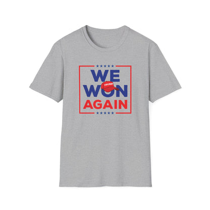 We Won Again Unisex Softstyle T-Shirt - Celebrate Triumph in Style