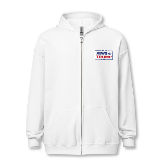 Jews for Trump 2024 Zip Hoodie