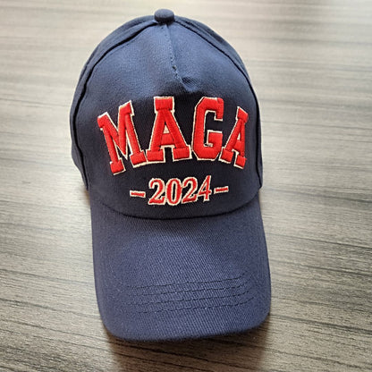 MAGA 2024 3D Custom Embroidered Hat (Navy)