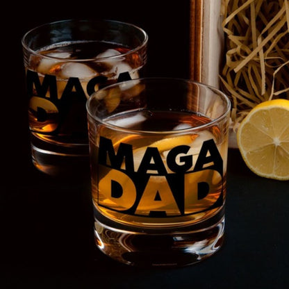 Maga Dad Rocks Glass (Made In The USA)