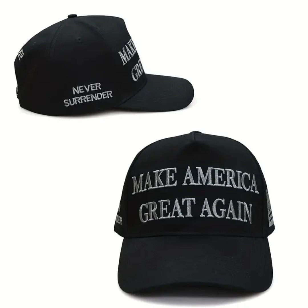 Premium Make America Great Again Never Surrender Hat (4-sided)