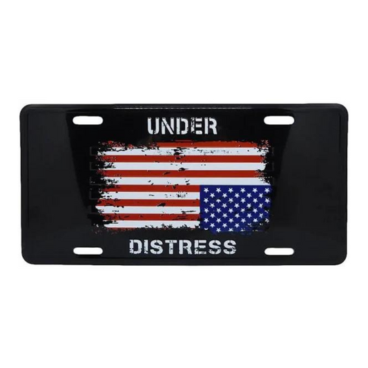 Under Distress Embossed Vanity Plate