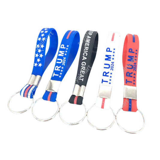 Trump 2024 Keep America Great Silicone Key Rings (4 Colors)