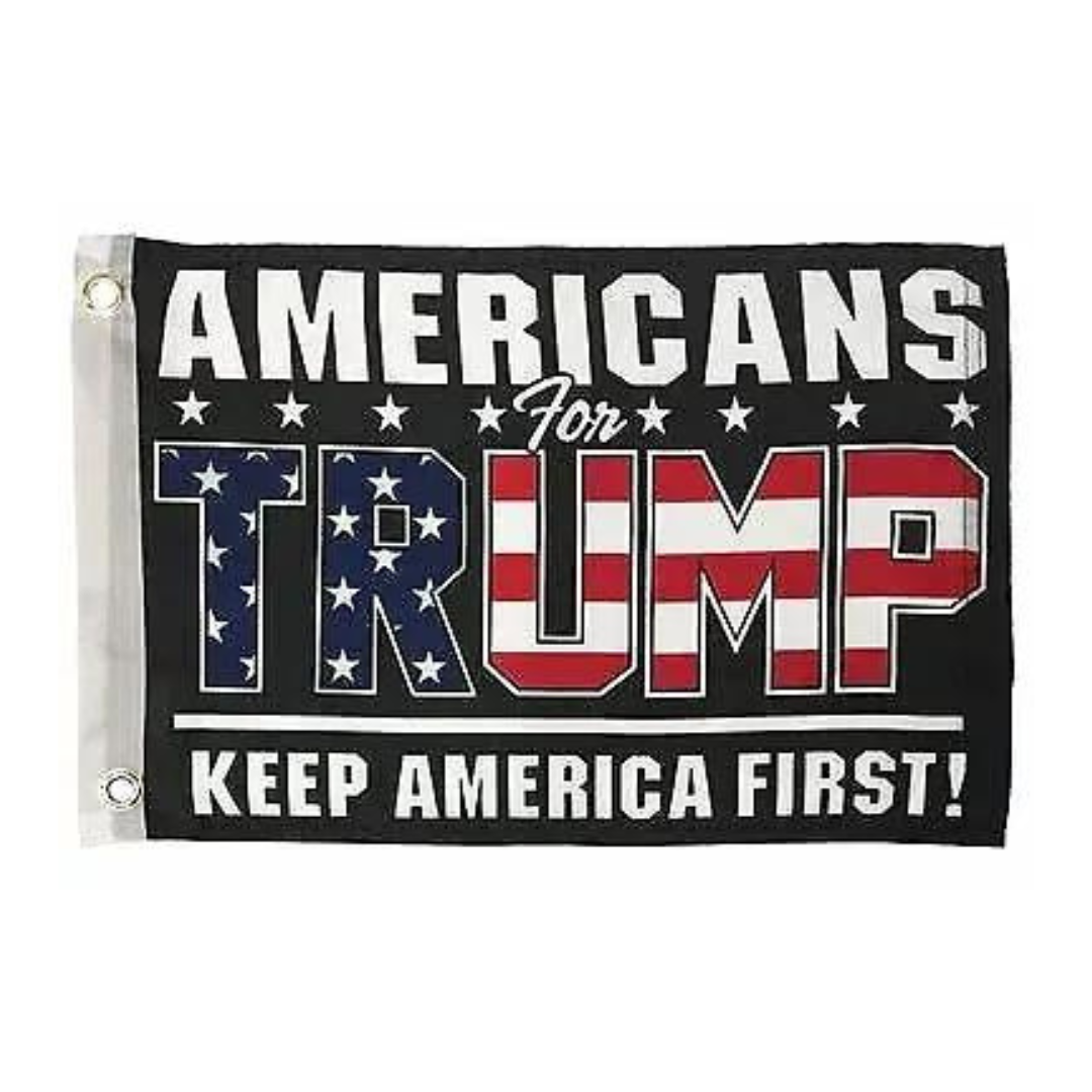 Americans for Trump 12"x18" Boat/RV Flag