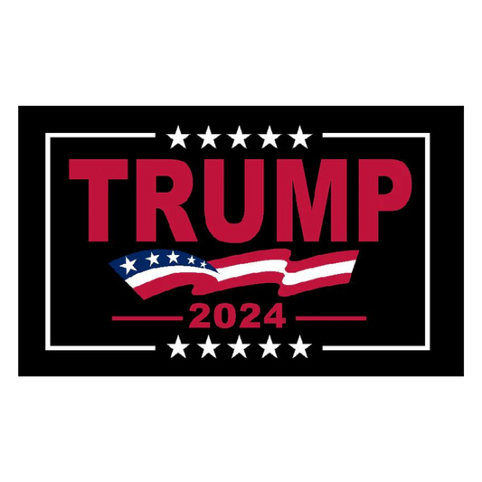 Trump 2024 Wave Black 3'X5' Flag