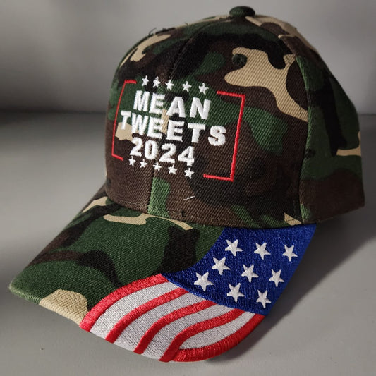 Mean Tweets 2024 Embroidered Hat (Camo)