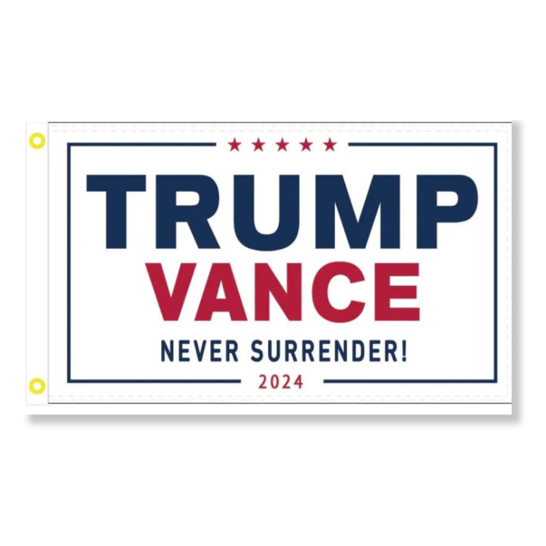 Trump Vance Never Surrender 3'x5' Flag