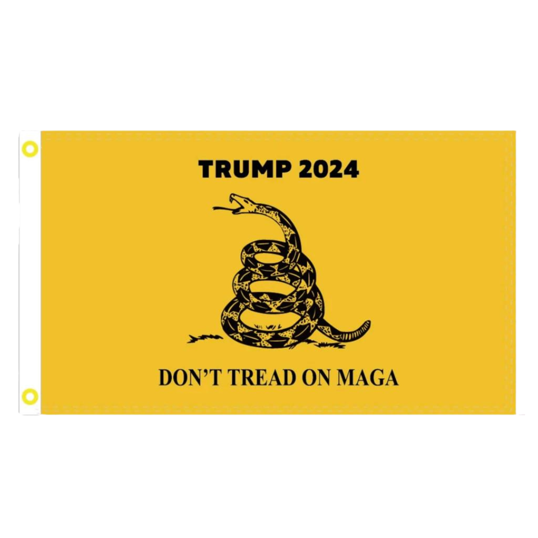 Gadsden Trump 2024 Don't Tread On MAGA 3'x5' Flag