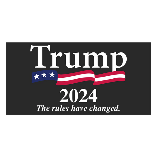 Trump 2024 the Rules Have Changed (Stars & Stripes) Bumper Sticker