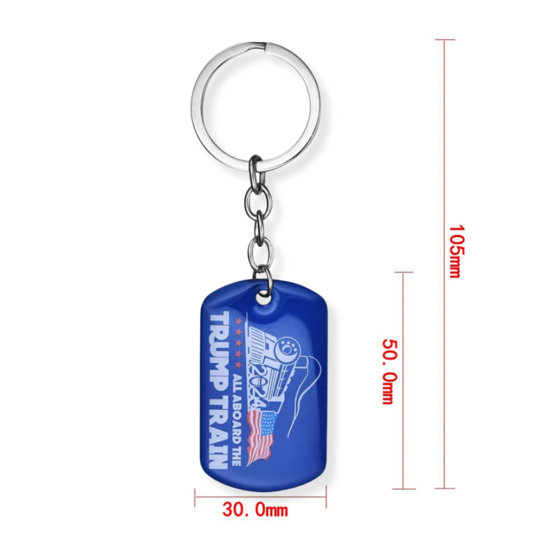 All Aboard the Trump Train 2024 Keychain